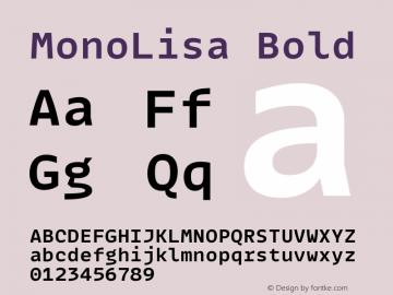 MonoLisa-Bold Version 1.604图片样张