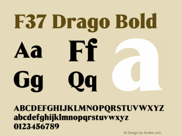 F37 Drago Bold Version 1.000;FEAKit 1.0图片样张