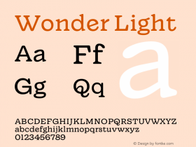 Wonder-Light Version 1.000;hotconv 1.0.109;makeotfexe 2.5.65596图片样张