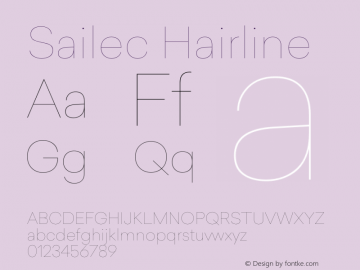 Sailec Hairline Version 1.000;hotconv 1.0.109;makeotfexe 2.5.65596图片样张