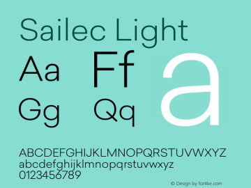 Sailec Light Version 1.000;hotconv 1.0.109;makeotfexe 2.5.65596图片样张