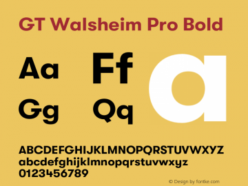 GT Walsheim Pro Bold Version 2.001;PS 002.001;hotconv 1.0.88;makeotf.lib2.5.64775图片样张