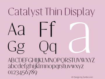 Catalyst Thin Display Version 1.000;hotconv 1.0.109;makeotfexe 2.5.65596图片样张