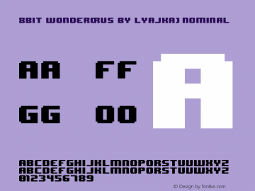 8BIT WONDER(RUS BY LYAJKA) Nominal Version 1.00;June 8, 2021;FontCreator 13.0.0.2683 64-bit图片样张