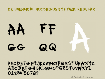 DK Umbilical Noose(RUS BY LYAJK Version 1.00;June 8, 2021;FontCreator 13.0.0.2683 64-bit图片样张