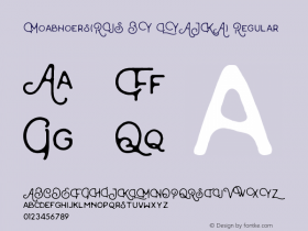 Moabhoers(RUS BY LYAJKA) Version 1.00;June 8, 2021;FontCreator 13.0.0.2683 64-bit图片样张