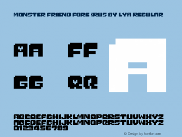 Monster Friend Fore (RUS BY LYA Version 1.00;June 8, 2021;FontCreator 13.0.0.2683 64-bit图片样张