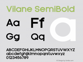 Vilane-SemiBold Version 1.00图片样张