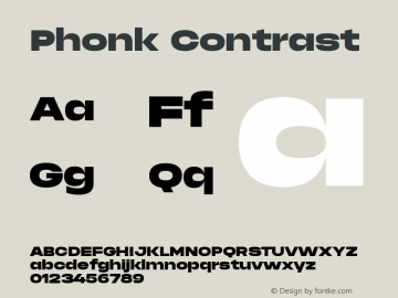 Phonk Contrast Version 1.00 May 21, 2021, initial release图片样张