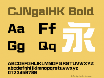 CJNgaiHK Bold 图片样张