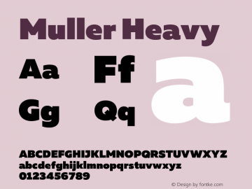 Muller Heavy Version 1.000;PS 001.000;hotconv 1.0.88;makeotf.lib2.5.64775图片样张