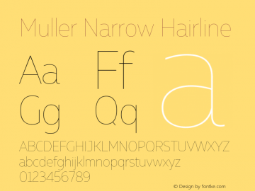 Muller Narrow Hairline Version 1.000图片样张