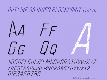 OUTLINE99INNERBLOCKPRINT-Italic 1.000图片样张