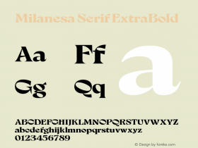 Milanesa Serif ExtraBold Version 1.000图片样张