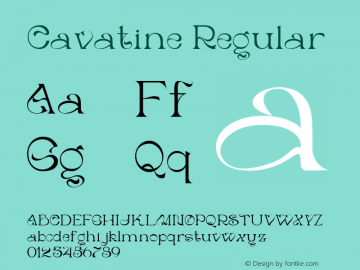 Cavatine Regular Version 1.000图片样张