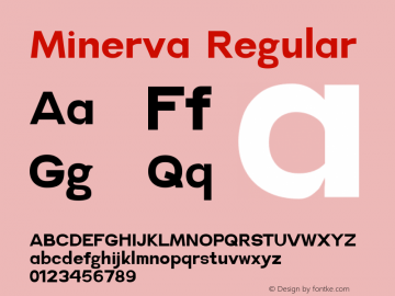 Minerva Regular Version 1.000图片样张