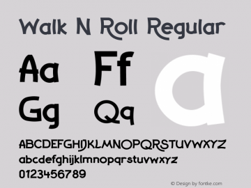 Walk N Roll Regular Version 1.014;Fontself Maker 3.5.4图片样张