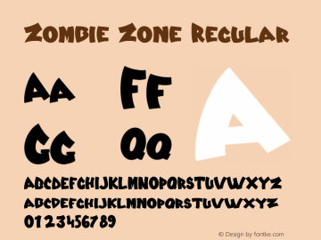 Zombie Zone Version 1.001;Fontself Maker 3.5.4图片样张