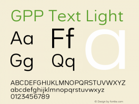 GPP Text Light Version 1.000图片样张