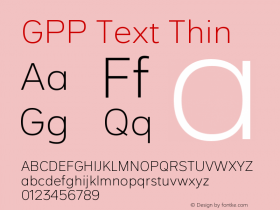 GPP Text Thin Version 1.000图片样张