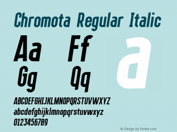 Chromota Regular Italic Version 1.000 | web-TT图片样张