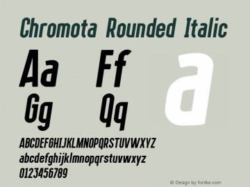 Chromota Rounded Italic Version 1.000 | web-TT图片样张