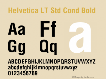 Helvetica LT Std Cond Bold OTF 1.029;PS 003.001;Core 1.0.33;makeotf.lib1.4.1585图片样张