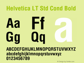 Helvetica LT Std Cond Bold Version 2.030;PS 002.000;hotconv 1.0.51;makeotf.lib2.0.18671图片样张