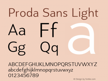 Proda Sans Light 1.000图片样张