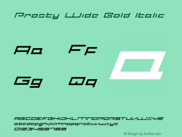 Prosty Wide Bold Italic 001.020.06.26图片样张