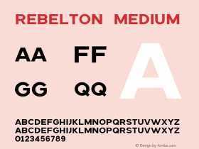 Rebelton Medium 1.000图片样张