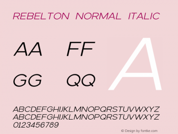 Rebelton Normal Italic 1.000图片样张