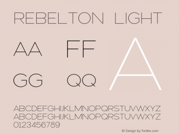 Rebelton Light 1.000图片样张