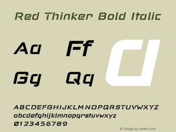 Red Thinker Bold Italic 1.811图片样张