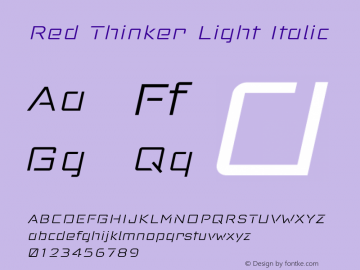 Red Thinker Light Italic 1.811图片样张