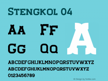 Stengkol 04 com.myfonts.easy.viaction-type.stengkol.regular-04.wfkit2.version.5cue图片样张