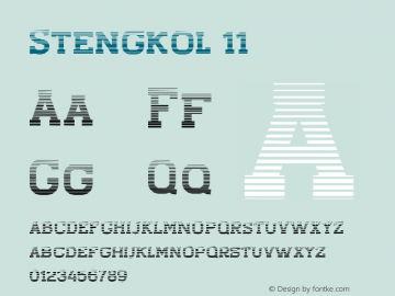 Stengkol 11 com.myfonts.easy.viaction-type.stengkol.regular-11.wfkit2.version.5cus图片样张