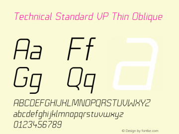 Technical Standard VP Thin Oblique 1.000图片样张
