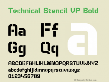 Technical Stencil VP Bold 1.000图片样张