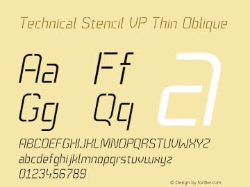 Technical Stencil VP Thin Oblique 1.000图片样张