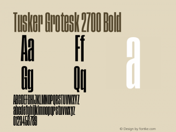 Tusker Grotesk 2700 Bold 1.000图片样张