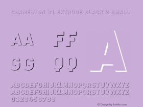 Chamelton 31 Extrude Black 2 Small Version 1.001;hotconv 1.0.109;makeotfexe 2.5.65596图片样张