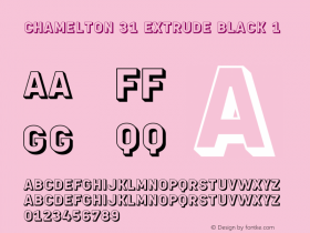 Chamelton 31 Extrude Black 1 Version 1.001;hotconv 1.0.109;makeotfexe 2.5.65596图片样张