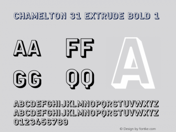 Chamelton 31 Extrude Bold 1 Version 1.001;hotconv 1.0.109;makeotfexe 2.5.65596图片样张