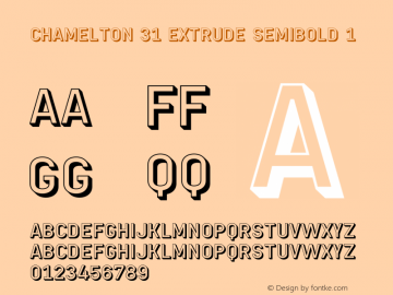 Chamelton 31 Extrude SemiBold 1 Version 1.001;hotconv 1.0.109;makeotfexe 2.5.65596图片样张