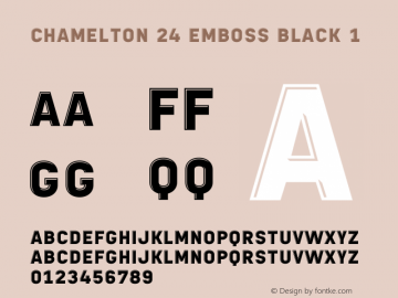 Chamelton 24 Emboss Black 1 Version 1.001;hotconv 1.0.109;makeotfexe 2.5.65596图片样张