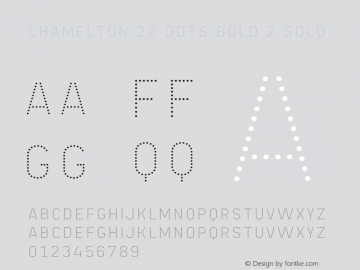 Chamelton 22 Dots Bold 2 Solo Version 1.001;hotconv 1.0.109;makeotfexe 2.5.65596图片样张