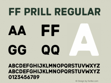 FFPrill-Regular Version 1.000 | w-rip DC20200120图片样张