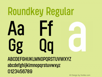 Roundkey-Regular Version 1.000图片样张