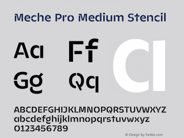 Meche Pro Medium Stencil Version 1.000 | web-TT图片样张